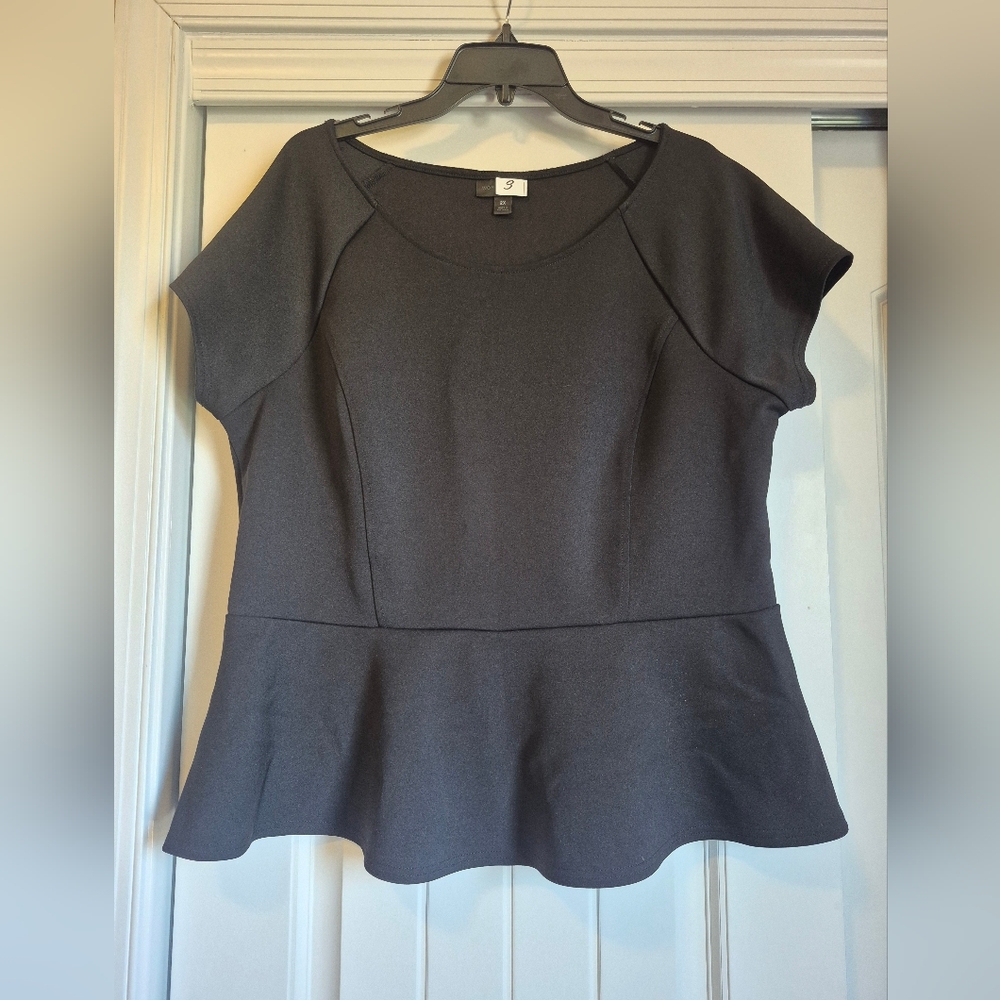 Elegant Black Peplum Top